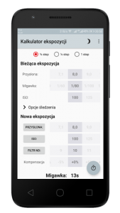 Aplikacje dla fotografów - Exposure Calculator